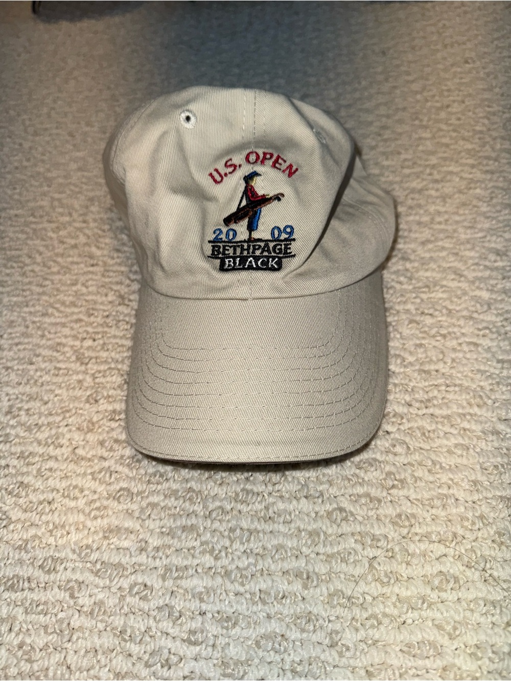 U.S. Open 2009 Bethpage Black Embroidered Baseball Cap - Beige